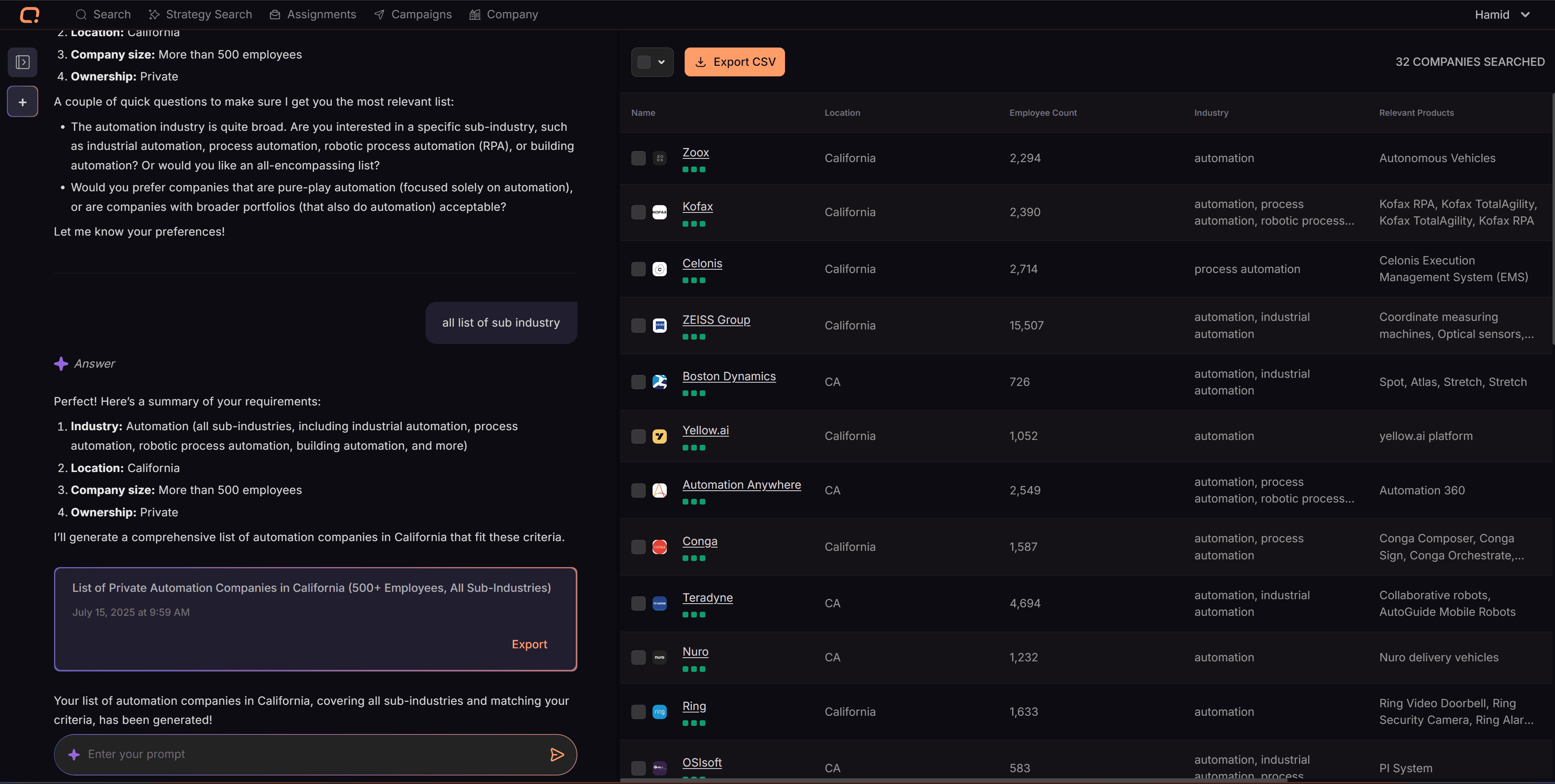 AI-Powered Analysis View